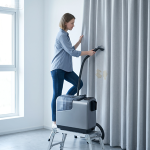 <span class=keywords><strong>Nettoyeur</strong></span> de tapis à <span class=keywords><strong>vapeur</strong></span> 1400W 220V portable 4-en-1, aspirateur humide et sec 1,8L pour le nettoyage des tissus de canapé, de sellerie et de sièges de voiture - Product Image 4