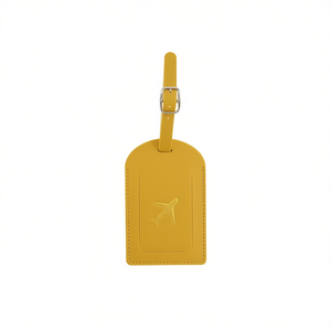 Hb Sport <b>Luggage</b> <b>Tag</b> 7x11cm Yellow With Airplane Logo For Travel Bag - Product Image 1