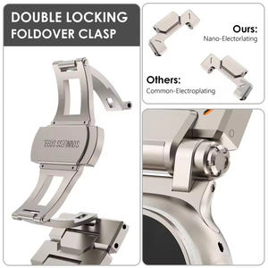 <span class=keywords><strong>Bracelet</strong></span> en métal de luxe pour <span class=keywords><strong>Apple</strong></span> <span class=keywords><strong>Watch</strong></span> Ultra, <span class=keywords><strong>bracelet</strong></span> en maille milanaise en acier inoxydable pour Iwatch 11 10 - Product Image 2