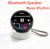 Sphère de cristal numérique avec Bluetooth, ornement lumineux à LED pour cadeau, boule musicale Bluetooth