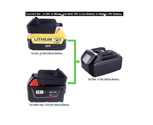 <span class=keywords><strong>Chargeur</strong></span> adaptateur DM18M convertir pour batterie au lithium Milwaukees et Dewalts DCB 204 20V en batterie au lithium Makitas 18V <span class=keywords><strong>BL1830</strong></span> - Product Image 5