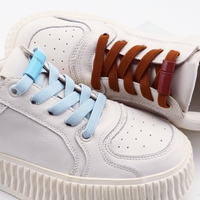 Lacets de sport personnalisés de 8 mm, lacets de chaussures en polyester colorés, élastiques, épais, blancs, plats, pour baskets, lacets magnétiques