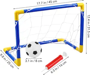 AW mainan jaring sepak bola Mini, peralatan latihan sepak bola DIY, jaring olahraga, gawang sepak bola, mainan latihan permainan