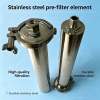 Filtre à sédiments réutilisable de précision 40 microns en acier inoxydable SUS316L de qualité alimentaire pour purificateur d'eau de puits extérieur domestique