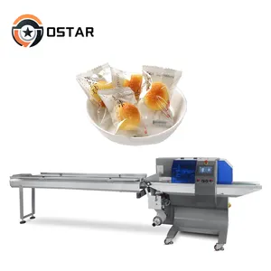 Multi Function Pineapple Bread Packaging Machine Back Sealing Mini Flow Pack Machine