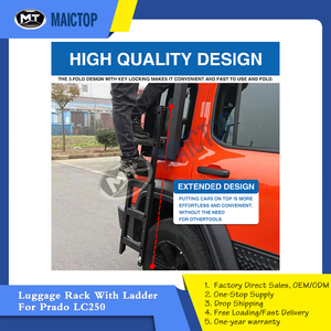 <span class=keywords><strong>Porte</strong></span>-bagages ABS avec échelle sur le toit Aventures en plein air <span class=keywords><strong>Porte</strong></span>-bagages de toit de voiture <span class=keywords><strong>Porte</strong></span>-bagages avec échelle pour Prado LC250 - Product Image 6