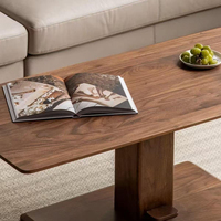 Bureau et table basse multifonctionnelles réglables en bois massif de style moderne et contemporain avec table d'appoint mobile