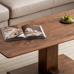 Bureau et table basse multifonctionnelles réglables en bois massif de style moderne et contemporain avec table d'appoint mobile - Product Image 3