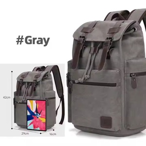 Hot Sale Large Capacity Casual Canvas <b>Backpack</b> Men's & Women's Wear-Resistant Nylon Lining for Outdoor Leisure & Travel - Product Image 2