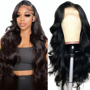 Peluca de Cabello Humano Remy con Ondas Suaves, Encaje Frontal Transparente 13*4, Tejido Chino, 200% de Densidad, 150g-300g, <span class=keywords><strong>Doble</strong></span> Trama a Máquina - Product Image 1