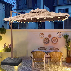 2025 support de poteau synthétique plage <span class=keywords><strong>palmier</strong></span> chaume, feuilles de feuille d'arbre de paille de riz 8K Vintage <span class=keywords><strong>Parasol</strong></span> Hawaii/ - Product Image 5