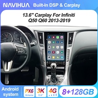 Écran tactile 12,1 pouces, autoradio GPS, lecteur DVD, écran Tesla vertical Android pour Infinity Q50 Q50L QX60 2013 2019