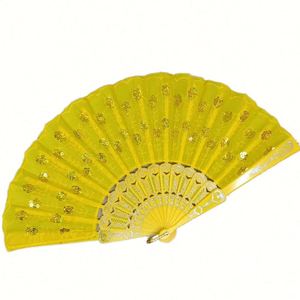 Ventas Calientes: Abanicos de Mano de Encaje de Una Sola Capa Personalizados, Diseño Plegable Ecológico, Técnica de Estampado en Caliente, Recuerdos de Plástico Hueco Pintados - Product Image 1