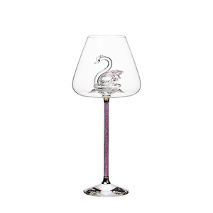 Copa de Vino de Cristal Transparente Roja, Estilo Nórdico Moderno y Sencillo, Soplada a Mano, con Forma de Cisne, de Lujo, para Reuniones Familiares - Product Image 5
