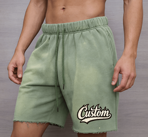 Shorts de bain en coton peigné respirant de style vintage de haute qualité pour hommes, service OEM - Product Image 1