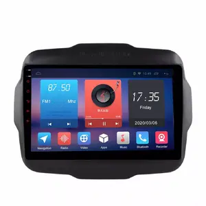 touch screen android 10 car dvd gps with 4g wifi radio support TPMS/OBDII/DVR 9 inch car stereo for Jeep renegade 2