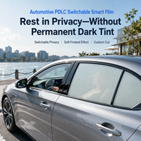 Película Inteligente PDLC para Automóviles, Kit de 4 Ventanas con Controlador, Película de Privacidad Conmutable de Corte Personalizado para Ventanas Laterales de Automóviles