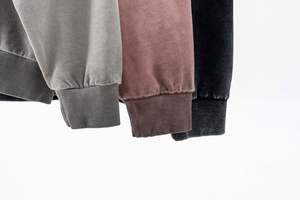 Yingling Vintage Acid Wash <b>Men</b> <b>Sweatshirt</b> Hoodie Custom Heavy Weight 380G Round Collar 100% Cotton Custom Logo <b>Sweatshirt</b> - Product Image 3