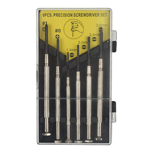 Set di Cacciaviti in Acciaio Industriale e Mini Kit per Riparazione Occhiali - Piccoli Utensili di Precisione per Orologiai - Product Image 1