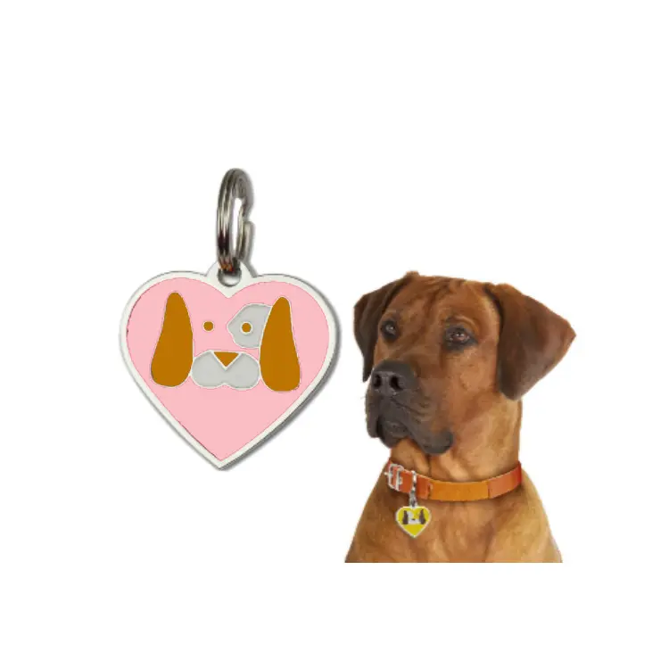 Pendentif de logo de gravure en métal d'étiquette de chien d'acier inoxydable pour l'étiquette de chat de chien de collier d'identification d'animal familier