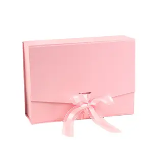 ขายส่งโบว์ บรรจุภัณฑ์ของขวัญ กล่องของขวัญพับได้ กล่องของขวัญซองจดหมายพนังริบบิ้นสวยงาม
