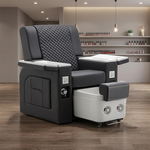 Sillón de Pedicura Eléctrico Reclinable con Bañera para Spa de Pies, Funciones de Masaje y Estilo Moderno de Salón de Belleza - Product Image 1