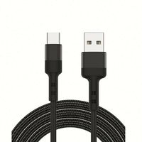 Câble USB en nylon tressé de 1 m, USB vers Type C, charge rapide 3A, alliage d'aluminium, TPE, câble de données USB