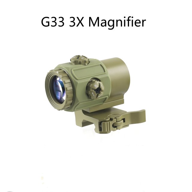 High Definition Aluminum Alloy 3X Magnifier Combinable Match 558 Holographic G33 G43 Magnifier Scope With QD Mount for Hunting