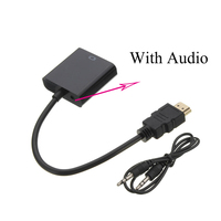Adaptador Convertidor HDMI a VGA Justlink con Conector de Audio de 3.5mm, Video HD 1080P para PC, Laptop, Monitor, Proyector, Venta al Por Mayor