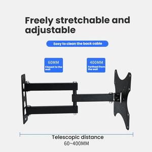 <span class=keywords><strong>Support</strong></span> <span class=keywords><strong>mural</strong></span> articulé universel <span class=keywords><strong>pour</strong></span> téléviseurs LCD LED OLED plats/courbes de 14 à 55 pouces, bras articulé à mouvement complet - Product Image 4