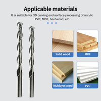 Fraise en bout de 6mm à bas prix de toutes tailles pour outil de coupe du bois 3.175mm 4mm 8mm Cnc Router Bits Cutter 4mm 6mm Ball Nose Bit