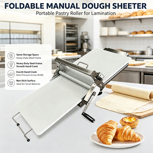 Macchina Manuale per Stendere la Pasta, Laminatrice per Croissant con Spessore Regolabile per Pizza, Croissant, Pasta Sfoglia, Pasta - Product Image 4