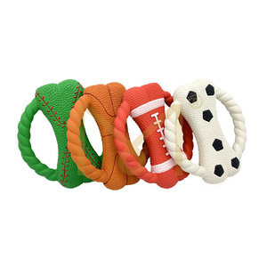 Giocattolo di lusso eco-friendly in lattice per cani stile classico e carino per formazione di morsi molari in cotone vinilico confezionato in borsa - Product Image 1