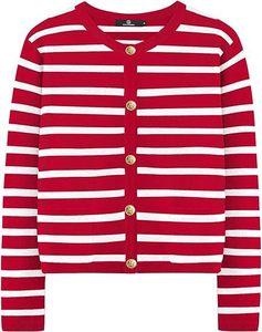Cárdigan de Punto a Rayas Casual para Mujer, Moderno, Holgado, de Alta Calidad, Transpirable, con Botones, para Invierno - Product Image 5