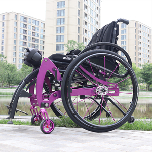नवीनतम अनुसंधान और विकास विकलांगों के लिए एल्यूमीनियम मिश्र धातु का मार्गदर्शन Foldable स्टैंडअप खड़े व्हीलचेयर - Product Image 2