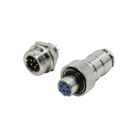 Connecteur Circulaire Fileté HP12 2, 3, 4, 5, 6, 7 Broches, Mâle et Femelle, Type Aviation