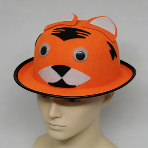 Sombreros Redondos con Personajes de Animales para Niños, Amarillo Verde, Otoño Invierno, Sombrero Festivo para Fiestas, Unisex - Product Image 2