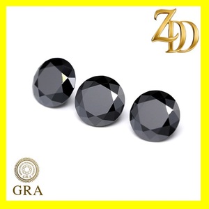 Black Moissanite Loose Diamonds 0.5~5 Carats Round Brilliant Cut GRA Certified Lab Created Gemstones for Rings and Pendants - Product Image 5