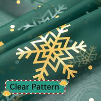 XinLan rideaux transparents de Noël 84 pouces de longueur or flocon de neige feuille impression rideaux de fenêtre pour salon