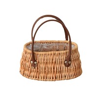 Keranjang Gantung Anyaman Bunga - Produsen Langsung Qingqian Crafts Menawarkan Keranjang Anyaman Rotan dan Bambu Rustic Buatan Tangan