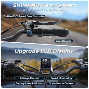 Dropshipping VARUN Vélo électrique tout-terrain à pneus larges de 20 pouces, autonomie de 65 km, 500 W, suspension intégrale, randonnées hors piste, jeunes, en stock en Europe - Product Image 5