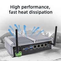 Mini Host Industrial HVAEIPC Intel Core I7 Quad Core DDR4 SSD Sin Ventilador B300 |   Puerto Serie 485, Red Dual, GPIO, Sistema Operativo Linux, 3 Años de Garantía