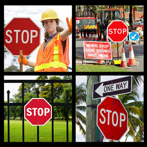 Panneau réfléchissant en aluminium Panneau antirouille en aluminium protégé contre les UV avec symbole de non-retournement Panneau de signalisation routière sans impasse - Product Image 3