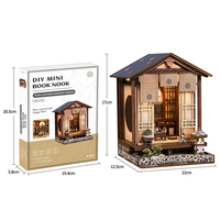 Kit de maison de poupée miniature DIY de style japonais Kit de construction de maison modèle en bois avec de jolies décorations Idéal pour les amateurs de maison de poupée