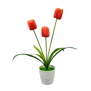 Artesanía Dongchen, Bonsái de Tulipán Artificial de 4.5x44cm, Flor de Seda, Decoración para el Hogar, Accesorios para Bodas - Product Image 5
