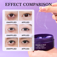 Plester Mata Vegan Alami Black Caviar Menghilangkan Lingkaran Hitam Melembapkan Anti-kerut Masker Bawah Mata Label Khusus