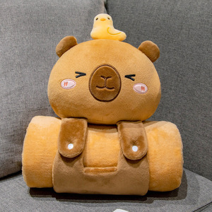 Vente chaude Couverture de dessin animé Couverture enroulable tridimensionnelle Couverture en peluche en polaire pour la pause déjeuner au bureau - Product Image 3