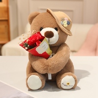 Adorable ours en peluche en coton rembourré de fibres PP, jouet en peluche personnalisé en gros, cadeau de la Saint-Valentin, Saint-Valentin