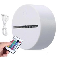 Base de lampe à gravure laser, lumière LED 3D