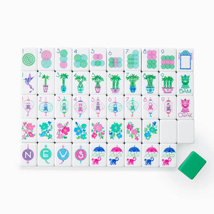 Jeu de Mahjong Vert en Acrylique Version Américaine – Collection Élégante de 160 Tuiles – Jeu de Société pour Adultes - Product Image 2